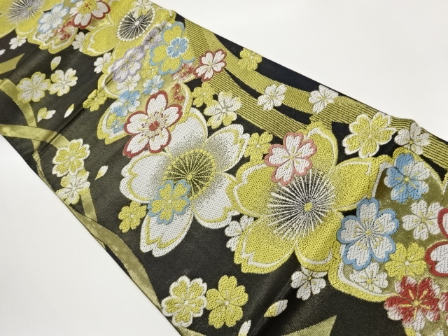 JAPANESE FUKURO OBI / WOVEN SAKURA